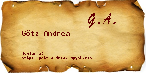 Götz Andrea névjegykártya
